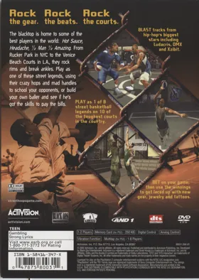 Street Hoops box cover back